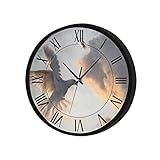 Never Was A Good War Or Bad Peace Wanduhr, schwarz, 30,5 cm, nicht tickend, leise, dekorative Uhren, moderne runde Uhr für Wohnzimmer und Esszimmer, Schlafzimmer, Büro, Küche,