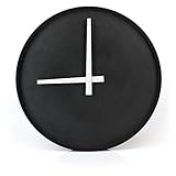 CALUTEA Moderne Wanduhr // Metall // Schwarz // Designer W
