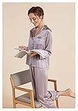 ZHIHUI Seide Homewear Set Maulbeerseide Pyjamas Fashion Casual High-End Damen Pyjama Set (Color : A5, Size : XL)