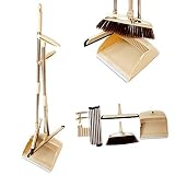 MASCHOTA® 3er Set Kehrschaufel mit Besen inkl. Wasserschieber/Bodenabzieher mit verstellbarem Griff für Haushaltsreinigung…