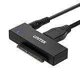 Unitek SATA zu USB 3.0, SATA III Festplattenadapter-Konverter für universelle 2,5/3,5 SATA HDD/SSD-Festplatte und optisches SATA-Laufwerk, Inklusive 12V/2A-Netzadap
