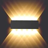 BELLALICHT 10W LED Wandleuchte Innen - Aluminium Up Down Wandlichter Wandlampe, IP54 Wasserdicht für Wohnzimmer Schlafzimmer Flur Treppe Warmweiß