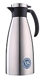 Emsa 514499 Isolierkanne |1,5 Liter | Quick Tip Verschluss, Soft Grip | Edelstahl | schw