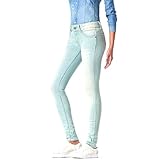 G-Star Damen Jeans Hose Röhrenjeans Röhre Jeanshose Lynn Mid Skinny Blau-Beige Gr. 28W / 32L