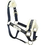 Waldhausen AWA Halfter Elegant Nachtblau - mit Namensschild - 2fach verstellbar, Fellpolster (VB)