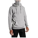 Hirolan Herren Stehkragenhemd Sweatjacke Kapuzenjacke Hoodie Mit Kapuze Hoodie Langarm Sweatshirt Mantel Trainingsanzug Jacke Pullover Top lauschig