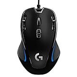 Logitech G300s Gaming-Maus mit 2,5K DPI Sensor, USB-Anschluss, RGB-Beleuchtung, 9 programmierbare Tasten, Taste zur DPI-Umschaltung, anpassbare Spielprofile, Ultraleicht, PC/Mac - Schw