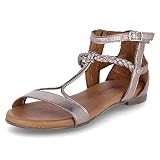 Tamaris Damen Sandale 1-1-28043-26 194 beige weit Größe: 43 EU
