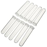 WICKER WEAVING 10 Teile/los Zentrifugenprüfschlauch Klarer Kunststofffläschchen mit Schnappkappen-Deckel 2 0ML Für Laborprobenversorgung