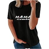 T Shirt Damen Kurzarm Sommer Oberteile V-Ausschnitt Baumwoll BlusenShirt Top