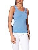 Tommy Hilfiger Damen Slim Vertical STP Tank TOP Hemd, blau, Larg