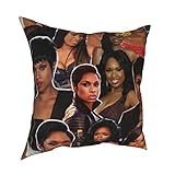 Iykwqghcmgoqttl Decorative Pillow Case (Size:16'X16') Zierkissenbezüge Black-0007 Cushion Cover for Bed Sofa Couch Bench Home D