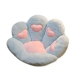 LICHENGTAI Niedliches Sitzkissen, Plush Kissen, Katzenpfoten-Stuhlkissen Schreibtischstuhlkissen, Kawaii Sofa Warme Hautfreundliche Bodenmatte Winter Plüsch Kissen für Kinder & Erwachsene, 60x70