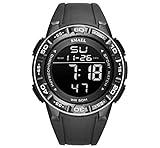 Herren Uhren Digital mit Woche Datum Armbanduhren Sport Outdoor Freizeit Chronograph Uhr für Männer Jungen (Schwarz)