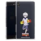 DeinDesign Hard Case kompatibel mit Sony Xperia Z3 Schutzhülle transparent Smartphone Backcover Killua Zoldyck Hunter x Hunter Offizielles Lizenzproduk