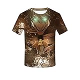 WANHONGYUE Anime Shingeki no Kyojin Attack on Titan 3D Druck T-Shirt Unisex Cosplay Kurzarm Pullover Tee Tops 31 XXXL