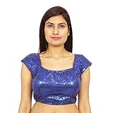 Indianbeautifulart Fertige Densley Sequin Sari blousen genäht Saree Choli Partei-Abnutzungs-Bauchfreies Ob