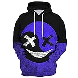 QTJY Lustiges Teufels-Smiley-Gesicht 3D gedruckte Herren- und Damen-Hoodies, lässige Frühlings- und Herbst-Straßen-Hoodies-Oberteile DM