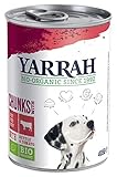 YARRAH Bio Hundefutter Bröckchen Huhn, Rind, Brennessel, Tomate 405g, 12er Pack (12 x 405 g)