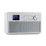 auna Nestor DAB+ Radio, bedienerfreundliches DAB+/FM Digitalradio für Senioren, 2,4' TFT-Farbdisplay mit großer und lesbarer Schrift, partielle Tastensperre, Leistung: 2 x 3 Watt RMS, weiß