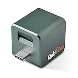 Maktar Qubii Duo automatisches USB-C-Backup-Laufwerk für iPhone, iPad und Android des Typs C, MFi-zertifizierter Fotospeicherstick, externer Speicher mit MicroSD-Sperre, Grün (Midnight Green)