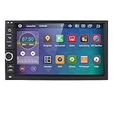 hizpo 2din Android 10 Universal Autoradio 7 Zoll Multimedia Player 64 GB + 4 GB Car GPS Navigation Bluetooth WiFi Hotspot DAB + Subwoofer USB SD