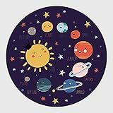 Sonnensystem Planet Teppich Space Planet Galaxie Nebel Sonne Mond Erde Bereich ​Teppich für Wohnzimmer Schlafzimmer Flacher Teppich fü