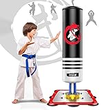 Dripex Boxsack Kinder Freistehender Standboxsack Boxpartner Boxing Trainer Punching Bag(Schwarz)