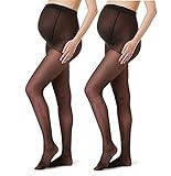 Noppies Damen Matt Fein Umstands Strumpfhose Maternity 2 Pack Tights, 20 DEN Farbe: schwarz Größe: XS/S