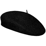 TOSKATOK® Klassisch Plain Französischer Stil Barett Mode Stilvolle Kappe Hut Wolle Chic Pariser Moderne Künstler Maler H