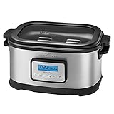 ProfiCook PC-SV 1112 Sous Vide Garer, punktgenaues Garen der Speisen durch elektronische Temperaturregelung, 8,5 Liter Fassungsvermögen, 45 °C–90 °C, LCD-Display, schw