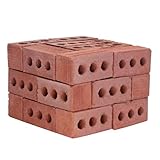 HeiHeiDa 32Pcs Mini Cement Cinder Bricks Bauen Sie Ihre eigene Tiny Wall Mini Red Bricks Mini-Zementsteine ​​zum BAU Kleiner Wände, Lernspielzeug