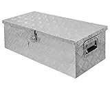 ECD Germany Alu Werkzeugkasten 76,5 x 33,5 x 24,5 cm - abschließbar - Werkzeugkoffer Werkzeugkiste Werkzeugbox Alukiste Kiste Alubox Transportbox Transportkiste Deichselbox Truckbox Box