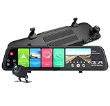 Dashcam, 12' Auto Rückspiegel Kamera 4G Android 8.1 Dashcam 2G RAM 32G ROM GPS Navigation ADAS AUTO Video Recorder Wifi DVR,W