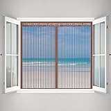 MYUANH Magnetrahmen Fliegengitter 100x115cm Magnetische Adsorption Mückenschutz Mückengitter Mute Magic Tape Selbstklebend für Fenster, Brow