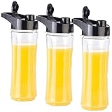 Rosenstein & Söhne Zubehör zu Universalmixer: 3er-Set Ersatz-Mix-Trinkflaschen für Smoothie-Maker BR-600, BPA-frei (Zerkleinerer)