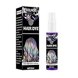 YEUCI Haarfarbe Spray Einweg-Haarfärbespray,Professionelles temporäres Instant-Haarfarbe-Highlights Streaks Haarfärbespray/Haarkreide/Farbspray für die Haare für DIY Frisur auf Weihnachten Kostü