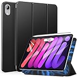 ZtotopCases Schutzhülle für Neu iPad Mini 6 2021, Schlank Klappständer Schutzhülle, Unterstützt das Aufladen des Pencil, iPad Mini 6. Generation 8,3' Hülle, Schw