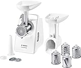 Bosch Fleischwolf mit Einer Leistung von 500W MFW3X14W, 500, Weiß