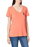 Armani Exchange Damen Detail on Back T-Shirt, Orange, S