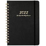 2022 Diary - A5 Tagebuch 2022 Woche zum Ansicht, Jan 2022 - Dezember 2022, Hardcover mit elastischem Verschluss, dickem Papier, Innentasche, Stiftschleife, 6,3'x 8.4'