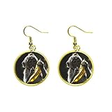 Terrestrischer Organismus Tier Affe Ohr Dangle Golden Drop Ohrring Schmuck F