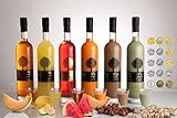 Fruchtlikör-Set (6x Packung) Dolce Cilento Bundle Meloncello-Likör, Limoncello, Wassermelonen-Likör, Meloncello-Creme, Haselnuss-Creme & Pistazien-Creme (700ML x 6 Packungen)
