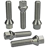 Haskyy 10 Radschrauben I M14x1,5x38mm Kegelbund Kegel I Zink Silber I I SW 17mm I