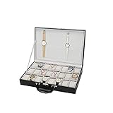 SMEJS Schmuck-Box-Fisch-Muster-Uhr-Kasten Tragbare 24-Bit-Uhr-Kasten Uhr Storage Box Armband-Schmuckschatulle mit großer Kap