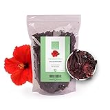 Hibiskusblüten von Teesein® I Hibiskustee I Hibiskus 100% naturbelassen unbehandelt & direkt vom Landwirt I Hibiskusblüten getrocknet I essbare Blüten I Hibiskusblüten für Sekt & Sirup I 1000g