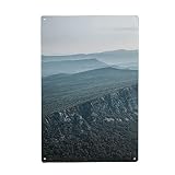 artboxONE Metall-Poster 20x30 cm Natur Zentralmassiv von Künstler Sebastian W