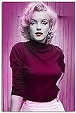Leinwanddrucke Malerei Rosa Marilyn Monroe Bilder Dame Schöne Wandkunst Wohnkultur Modernes Wohnzimmer Nachttisch Hinterg
