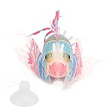 FASJ Simulations-Fisch, künstliche leuchtende Fisch-Aquarium-Dekoration Leuchtend mit Saugnapf für Aquarium zur Dekoration(Pink Blau)