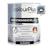 colourPlus®️ Badewannenlack (750ml, Weiß) 1K - glänzender Badewannenlack weiß - Lack für Badewanne - Emaille Farbe - Badewannen Farbe - Made in Germany